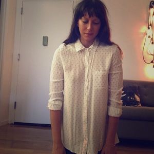 White shirt with pattern